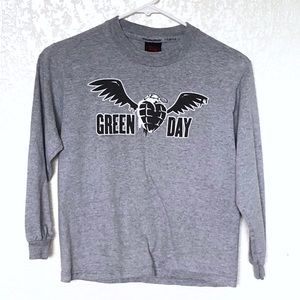 Green Day kids long sleeve graphic tee sz S